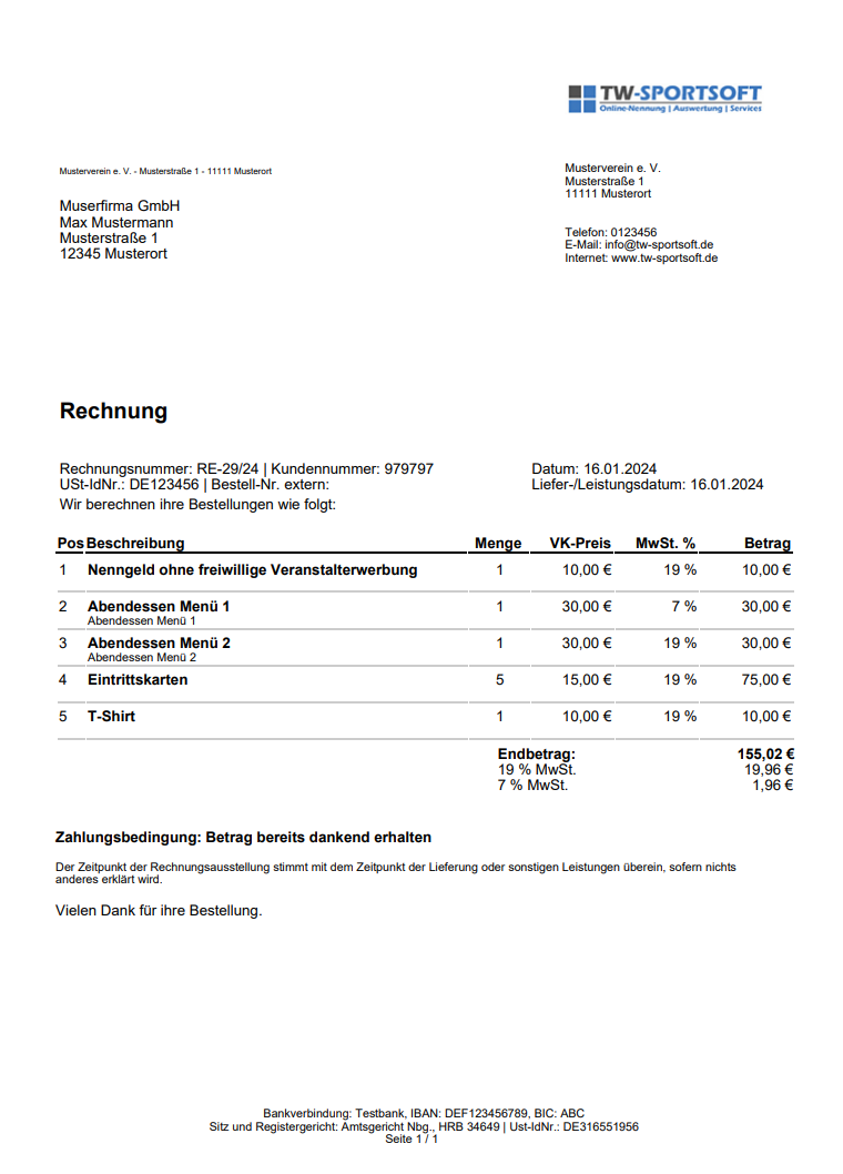 PDF Rechnungsbeleg